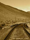 Sepia Railroad Tracks