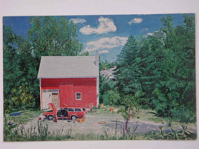 Red Barn, August -  1980 Acrylic on paper 40 X 60 