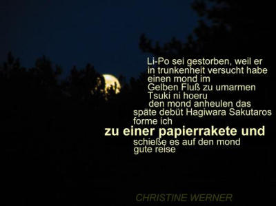 zu einer papierrakete und - Bild und Text von Christine Werner