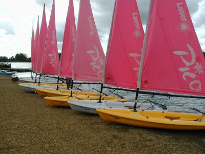 Pink sails that should go down well with the boys.