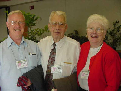 At the June 2001 Azalea Society of America convention, Asheville NC, with Ed and Mary Collins.