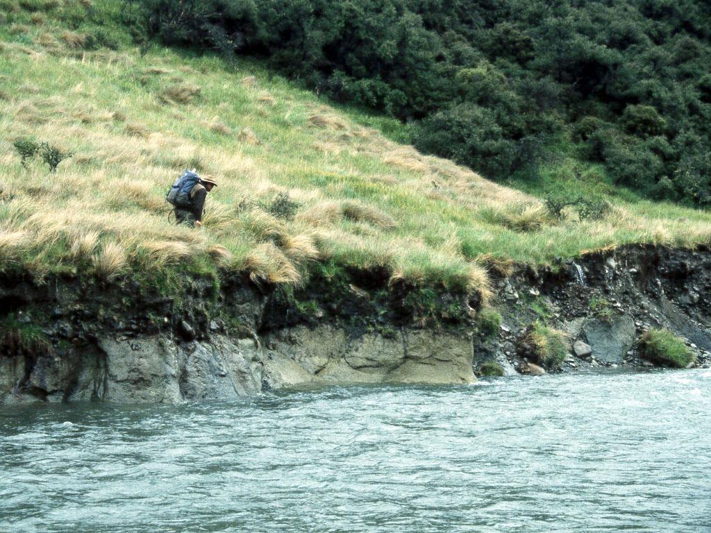 Sneaking up on the fish...