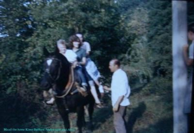 Maude the Horse Kimo Barbara Winnie & Andy Grindstaff standing