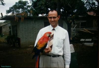 Vessie Hargrave and parrot
