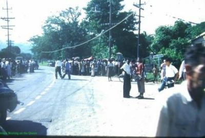 Kingston Jamaica Waiting for the Queen abt 1958