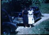 Brummett friend and Eunice at homeplace