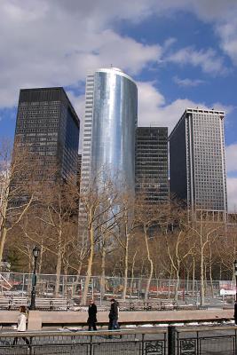 battery park and sky scrapers