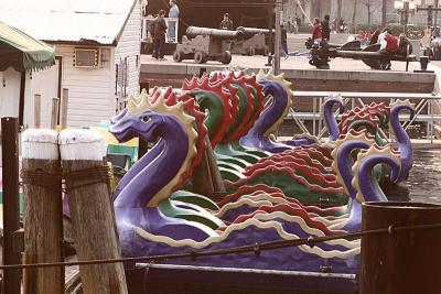 dragon boats in Baltimore Harbour