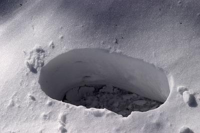 footprint in the snow