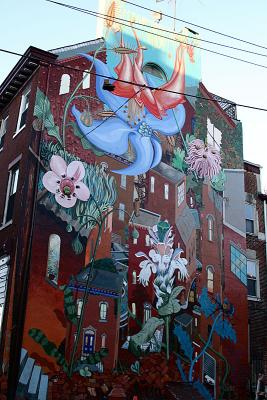 medicinal plant mural in Philly