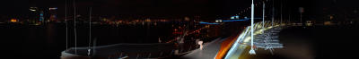 Miami Night Skyline Panorama