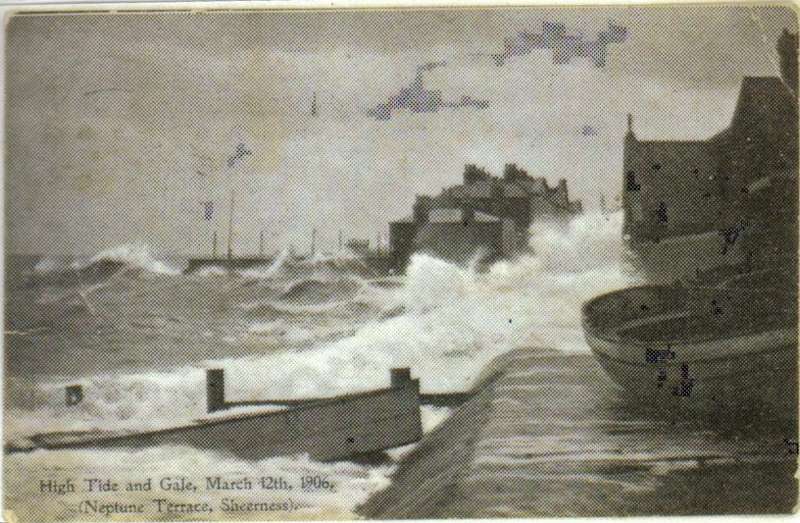 Rough Sea. Sheerness Times print