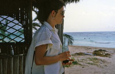 Respite from the Sun at Playa Tulum-1988