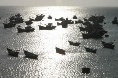 fishing boats on the water
