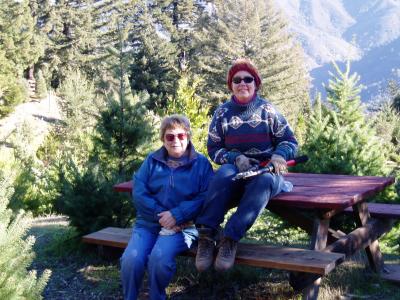 Gathering Greens: Cathy & Mom @ Peacock Tree Farm.