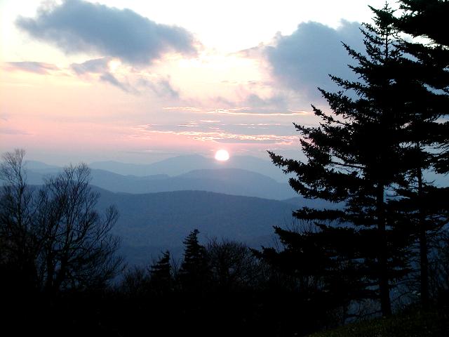 Sunset near Grandfather Mountain