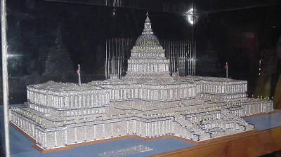 This is a crystal Capitol Building.  I don't think it would last long in earthquake prone California, though.