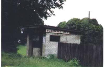 This may be the only bus stop in town.