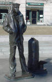 We're in D.C. now! This bronze statue can be seen as you leave the Smithsonian metro station. It is in front of the Navy Memorial. It was SOOOOOOOOOOO cold!!!