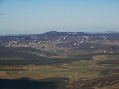 View from top looking north towards The Buck