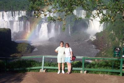 Shirley & Angela at Iguacu Falls