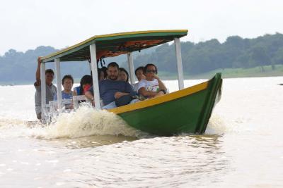 Amazon River motorized canoe