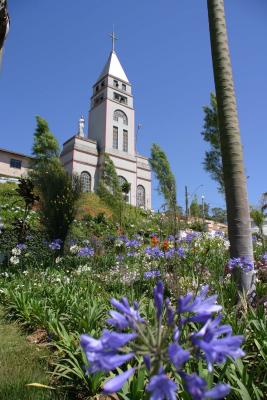 Beautiful church & gardens on highway from Rio to Ouro Preto