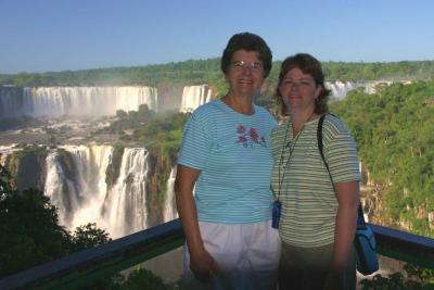 Shirley & Angela at Iguacu Falls