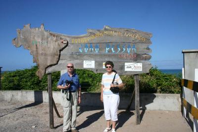 Dale & Shirley at Eastern most point of the Western Hemisphere