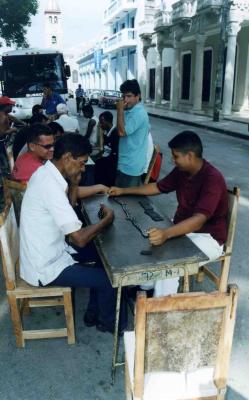 playing games at Parque Marti