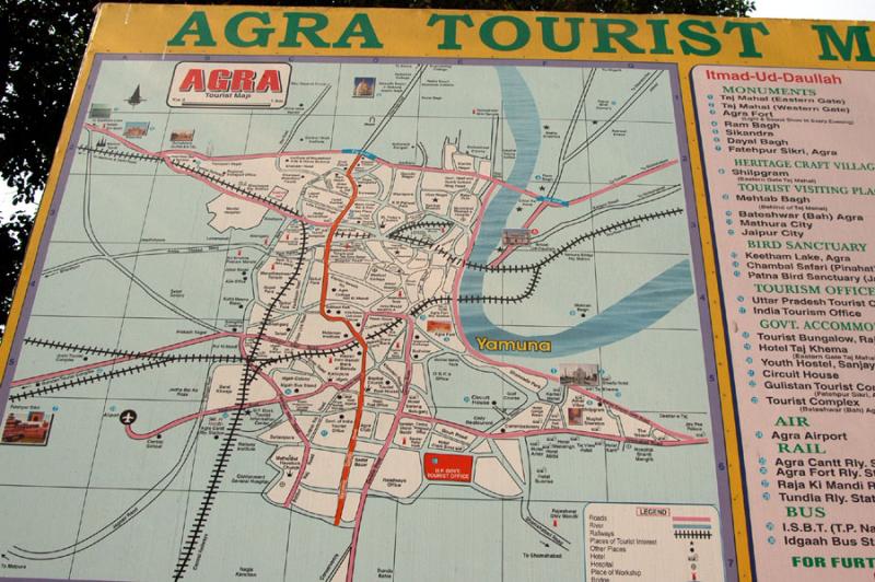 Agra Tourist Map
