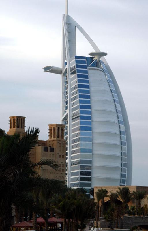 Day time view of the Burj Al Arab from Madinat Jumeirah
