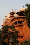 Along the western wall of the Taj