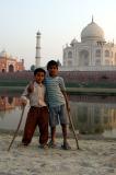 Kids at the backside of theTaj