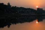 Sunset over the Yamuna River, Agra