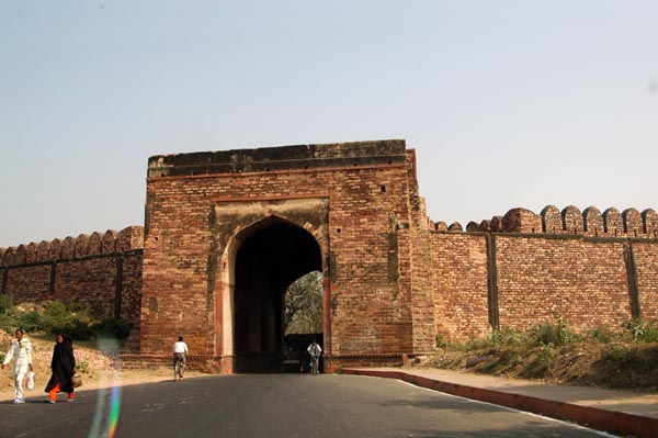 One of the gates in the city wall