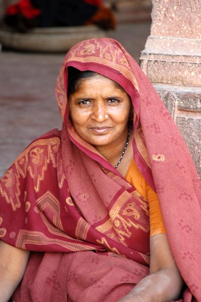 Woman in a sari, Fatehpur-Sikri, India
