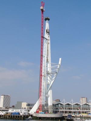 Spinnaker Tower under construction       (May 2004)
