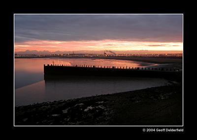 Avonmouth docks sunrise - from The Royal Hotel Portishead 5 copy.jpg