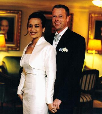 Shafinaz and Jonas's wedding reception in Stockholm on Feb 23, 2002