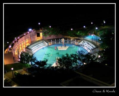 Basket Ball court at night