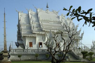 Thailand-Enroute to Chiang Mai-Silver and White Temple