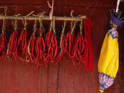 drying peppers, rongjiang