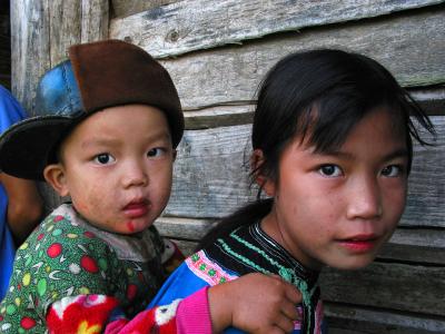 miao woman and child
