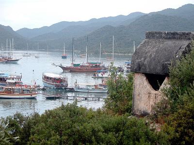 30 Lycian tomb with Ucagiz yachts