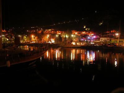 93 Kas harbour at night