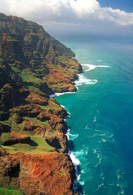 Napali Coast, Kauai from Helicopter