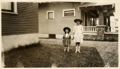 In yard at Harrington, 1922 (306)