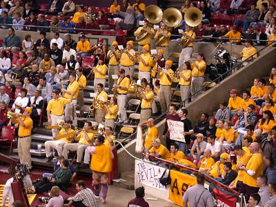 Sun Devil band and student section