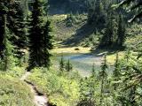 Tarns and Trail Below Green Mountain
